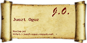 Juszt Oguz névjegykártya